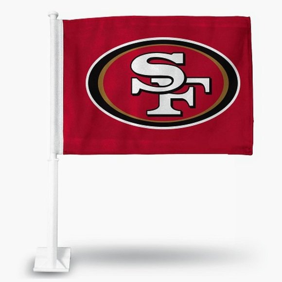 🏈🆕 SAN FRANSICO 49ERS DOUBLE SIDED CAR FLAG - NFL - MEN - Picture 1 of 1